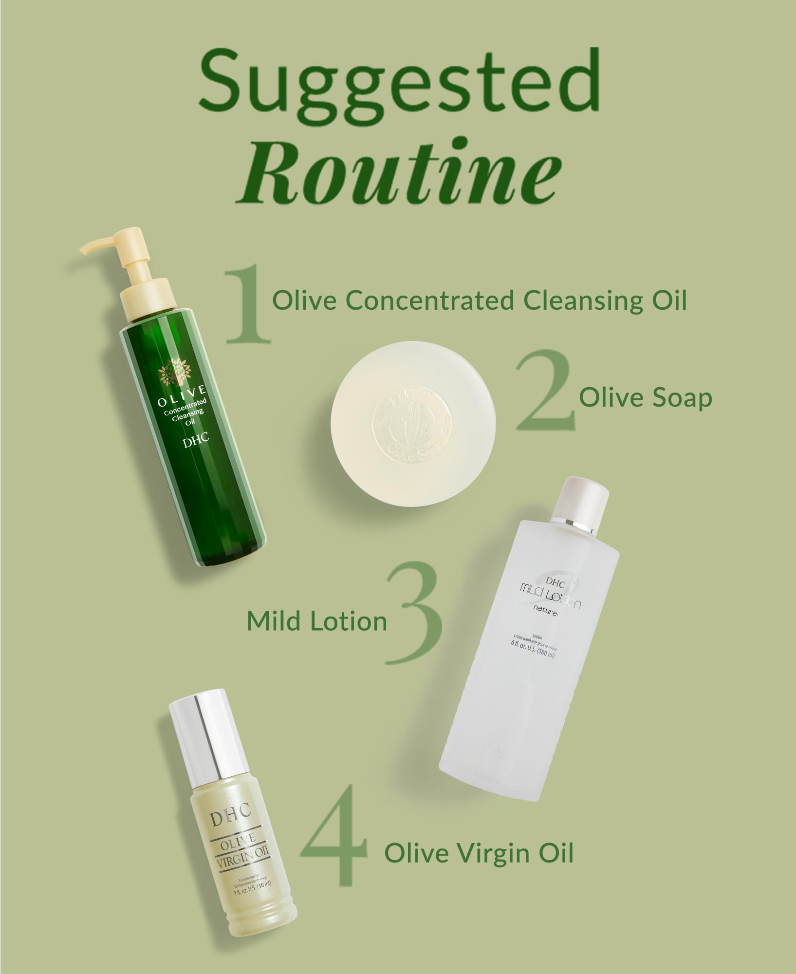 DHC Olive Concentrated Cleansing Oil colorant-free option preserves skin comfort while cleansing.