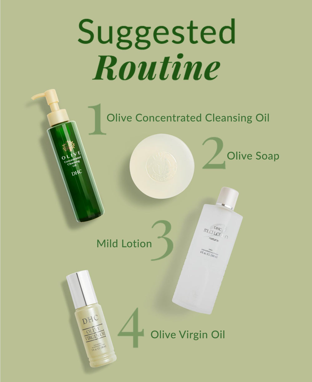 DHC Olive Concentrated Cleansing Oil colorant-free option preserves skin comfort while cleansing.
