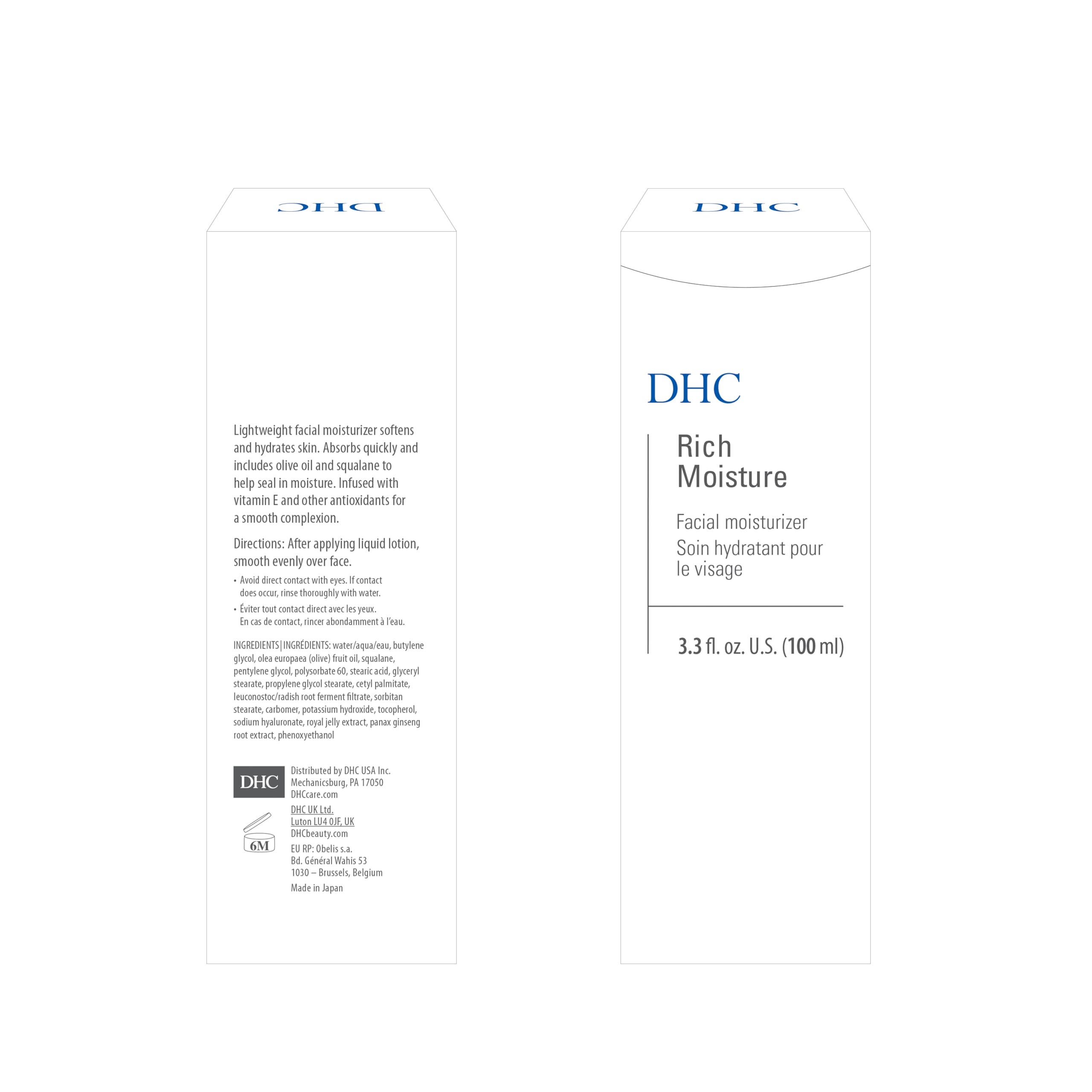 DHC Rich Moisture application routine image captures seamless blending for a refreshed look.