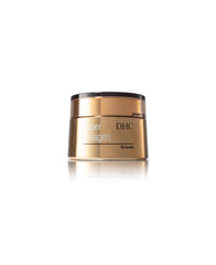 DHC Super Collagen Cream jar close-up shows a smooth, skin-plumping texture.