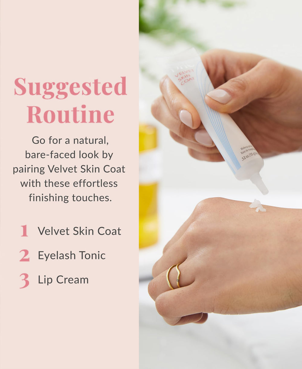 DHC Velvet Skin Coat fragrance-free label communicates gentle skin friendly primer