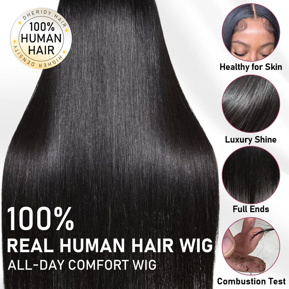 Dheridy 13x6 wig handles heat up to 400F for versatile styling options