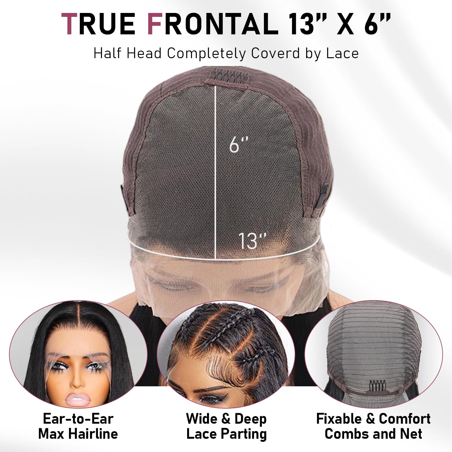 Dheridy 13x6 HD lace front wig packaging includes accessories for easy setup