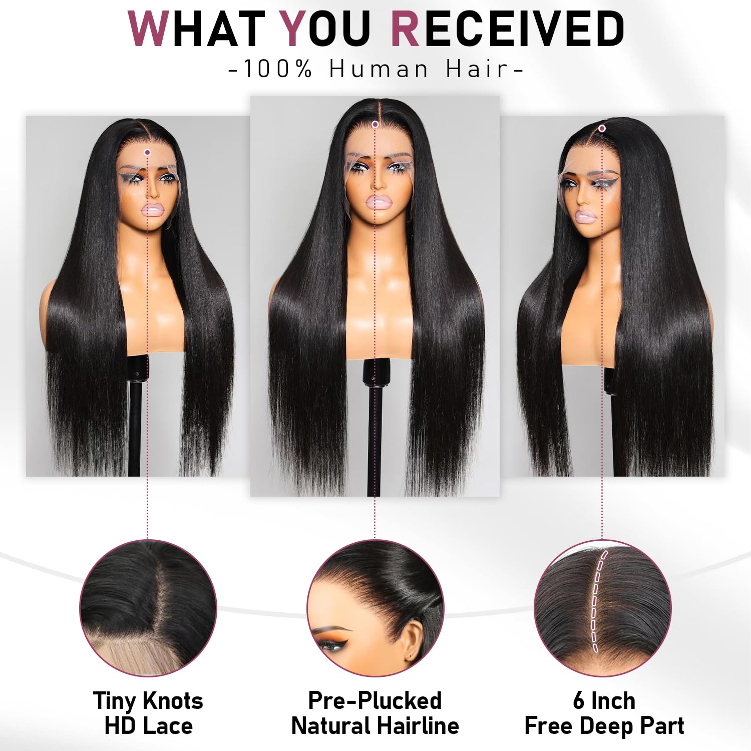 Dheridy lace front wig pre-plucked natural hairline for effortless part and style