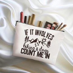 DHKG forest print makeup bag double-sided colorful design for everyday use