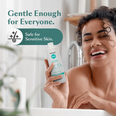 DHS Clear Shampoo soft hair after washing reveals hydrated, silky texture.