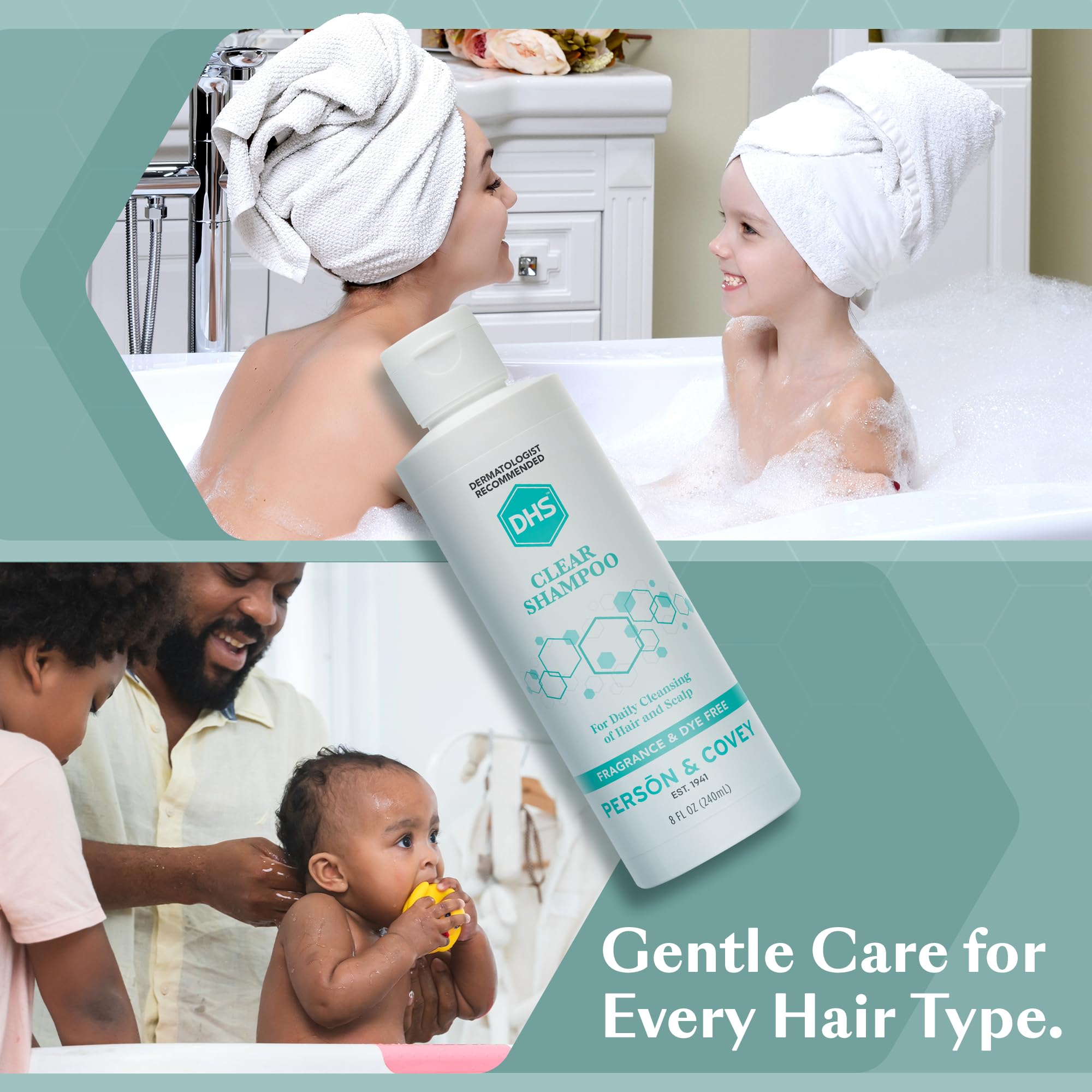DHS Clear Shampoo product used by both women and men.