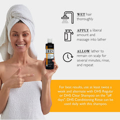 DHS Coal Tar Shampoo bottle cap close-up shows recyclable packaging