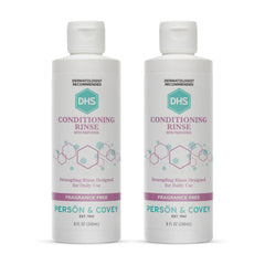 DHS Conditioning Rinse bottle highlights panthenol for lightweight hydration and detangling.