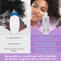 DHS Conditioning Rinse label close-up showing fragrance-free formula