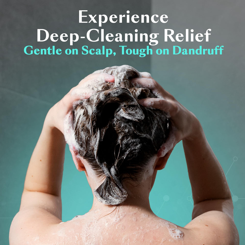 DHS T Gel Shampoo label highlights coal tar ingredient and paraben-free formula
