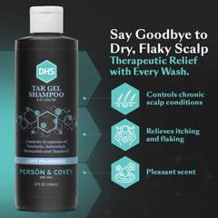 DHS T Gel Shampoo lather demonstrates rich cleansing across the scalp