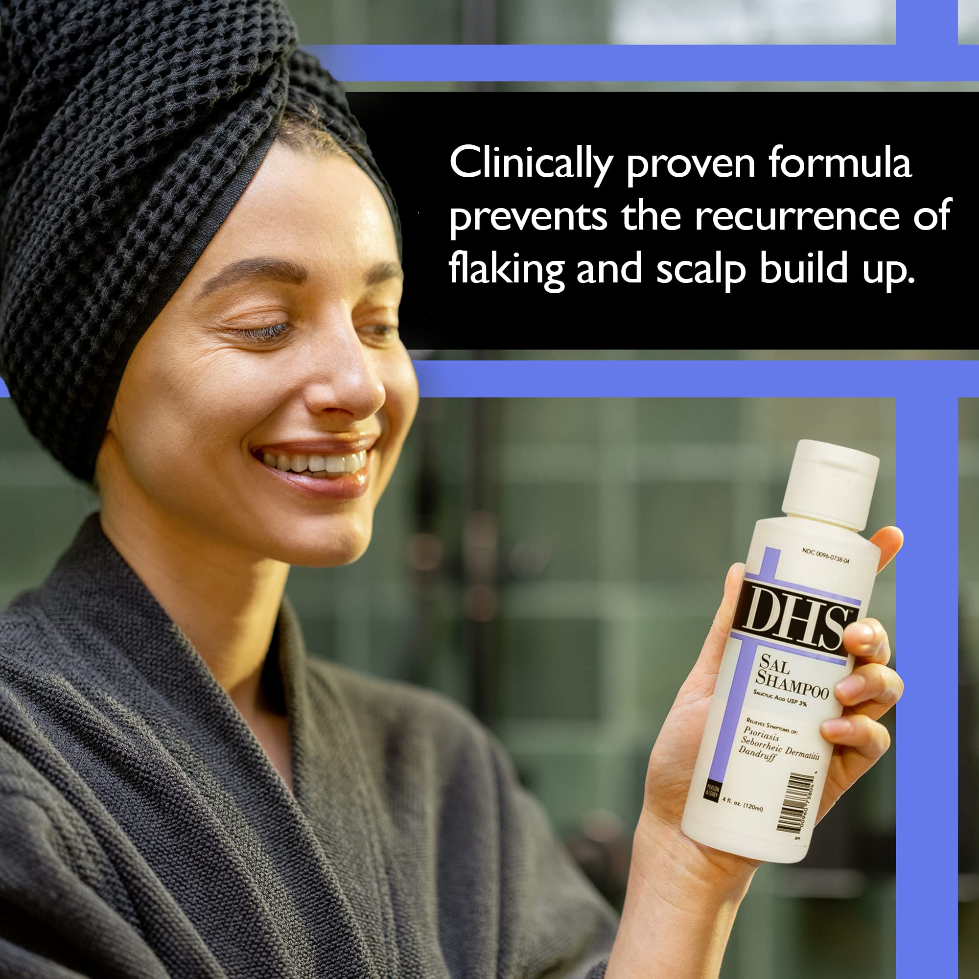 DHS SAL shampoo foamy lather demonstrates effective washing and soothing potential.