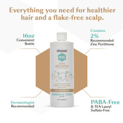 DHS Zinc Shampoo creamy-lather image emphasizes daily cleansing for all hair types.