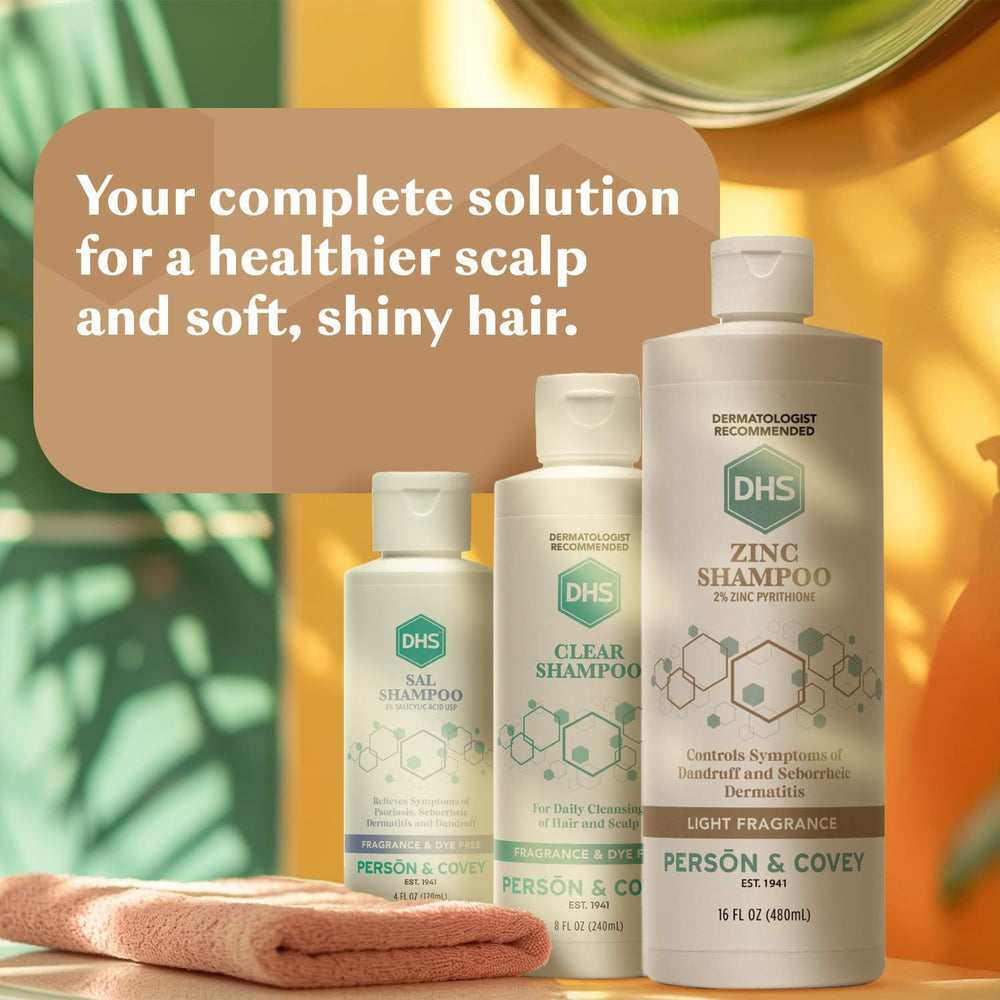 DHS Zinc Shampoo-packaging-2-bottles shows value and convenience of a dual-pack.