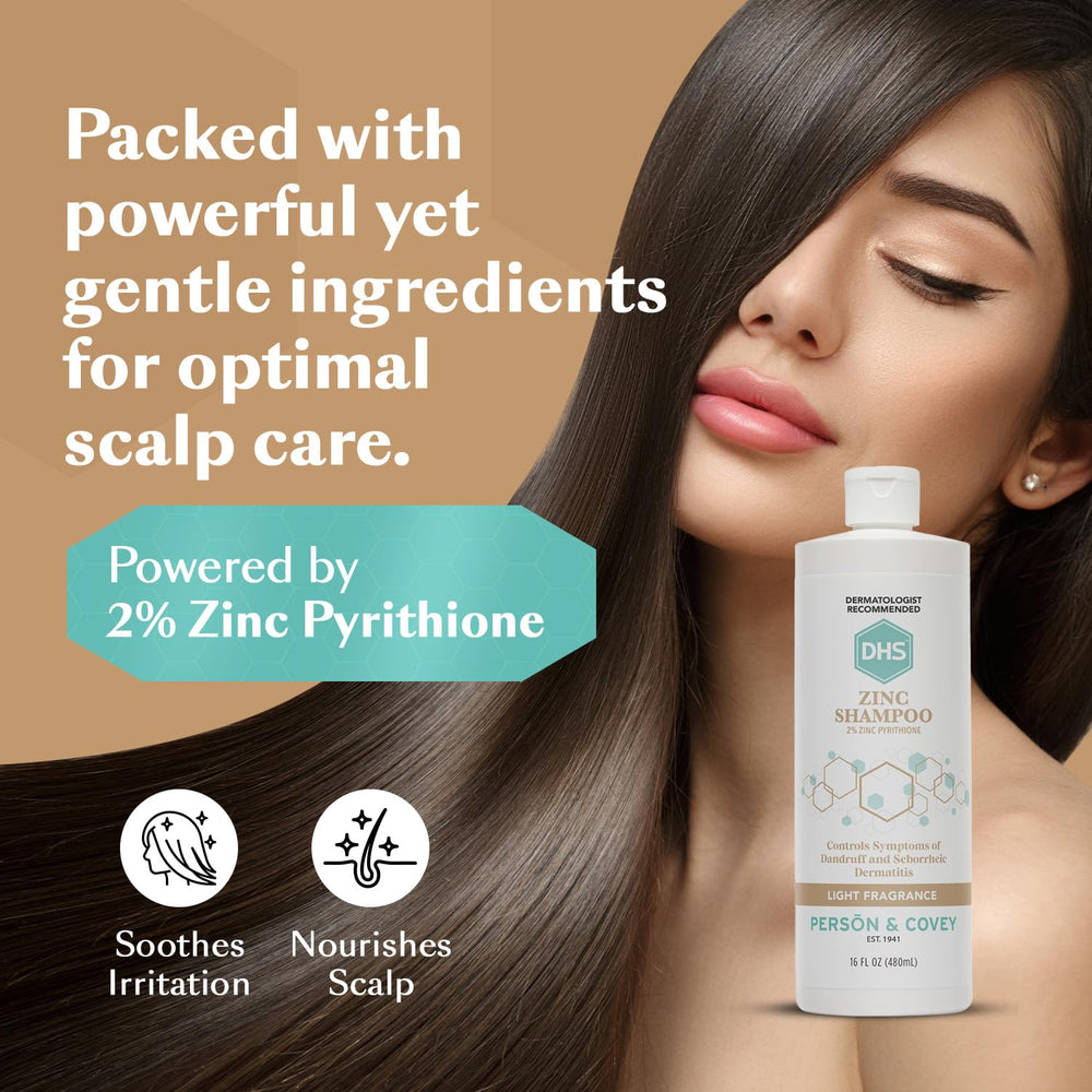 DHS Zinc Shampoo panthenol-closeup highlights moisture-supporting Panthenol ingredient.