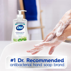Dial Aloe hand soap at kitchen sink for dirty hands