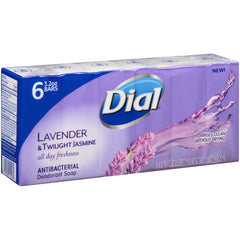 Dial Lavender & Twilight Jasmine bars offer around-the-clock odor protection.