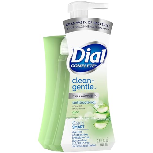 Dial Complete aloe scent hand wash ready for daily routine.