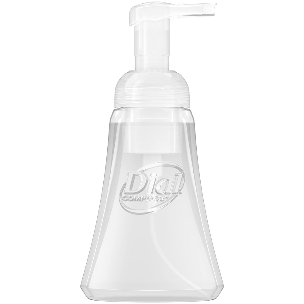 Dial Complete antibacterial 99.99% bacteria graphic on bottle.