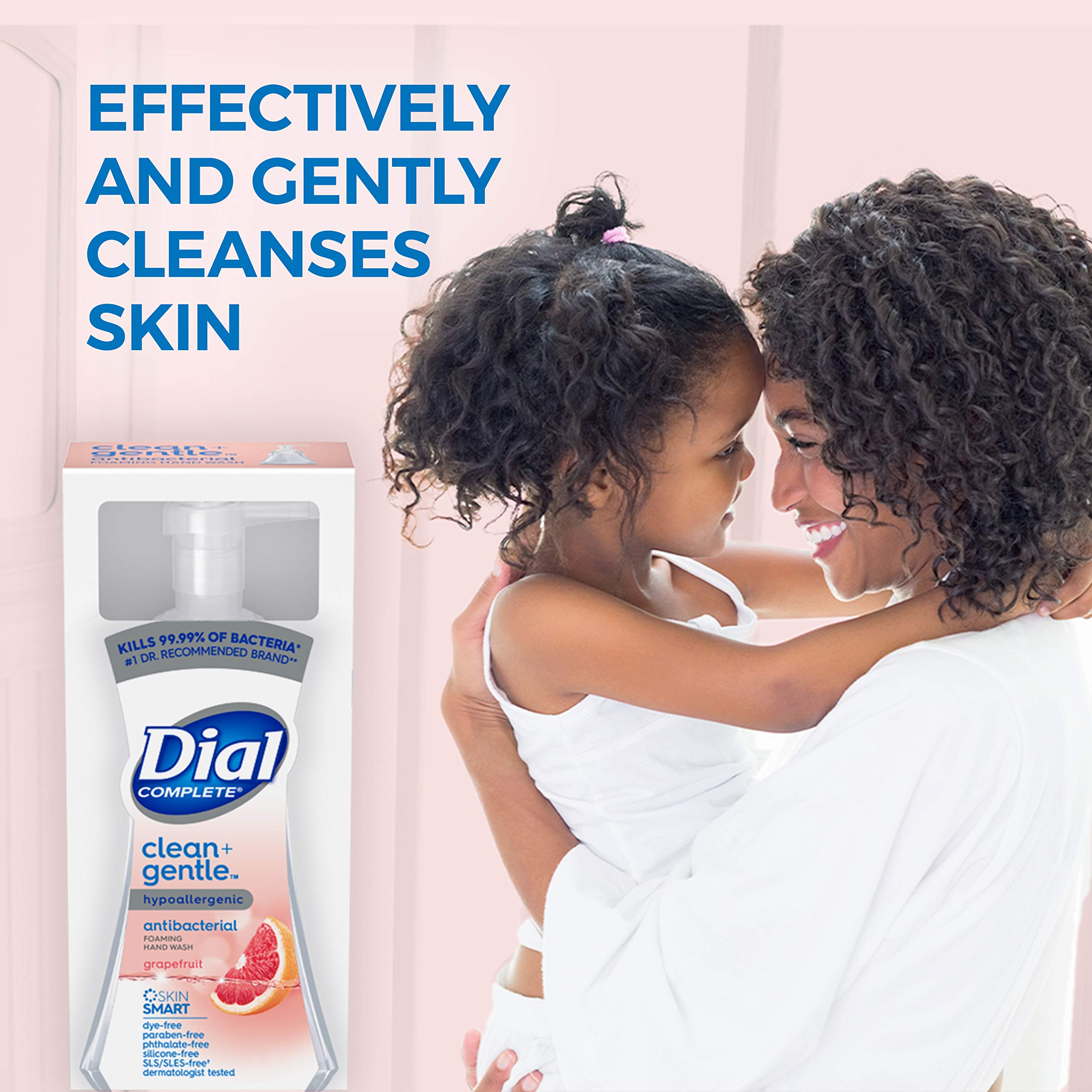 Dial Complete Clean + Gentle grapefruit fragrance offers a refreshing wash experience.