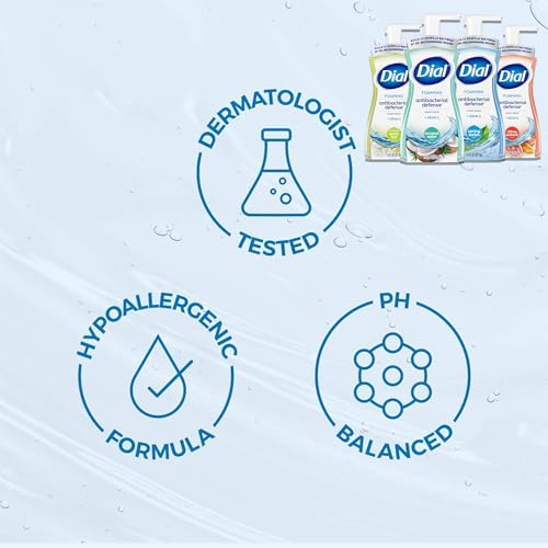 Dial Complete four-pack hand wash display highlighting variety and value.