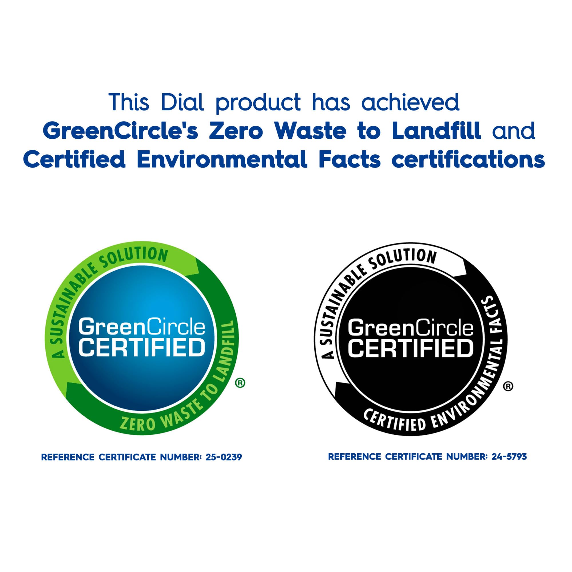 Dial vegan formula label highlights SLS/SLES-free
