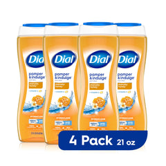Dial Manuka Honey Body Wash bottle shows luxurious cleansing and soft skin promise