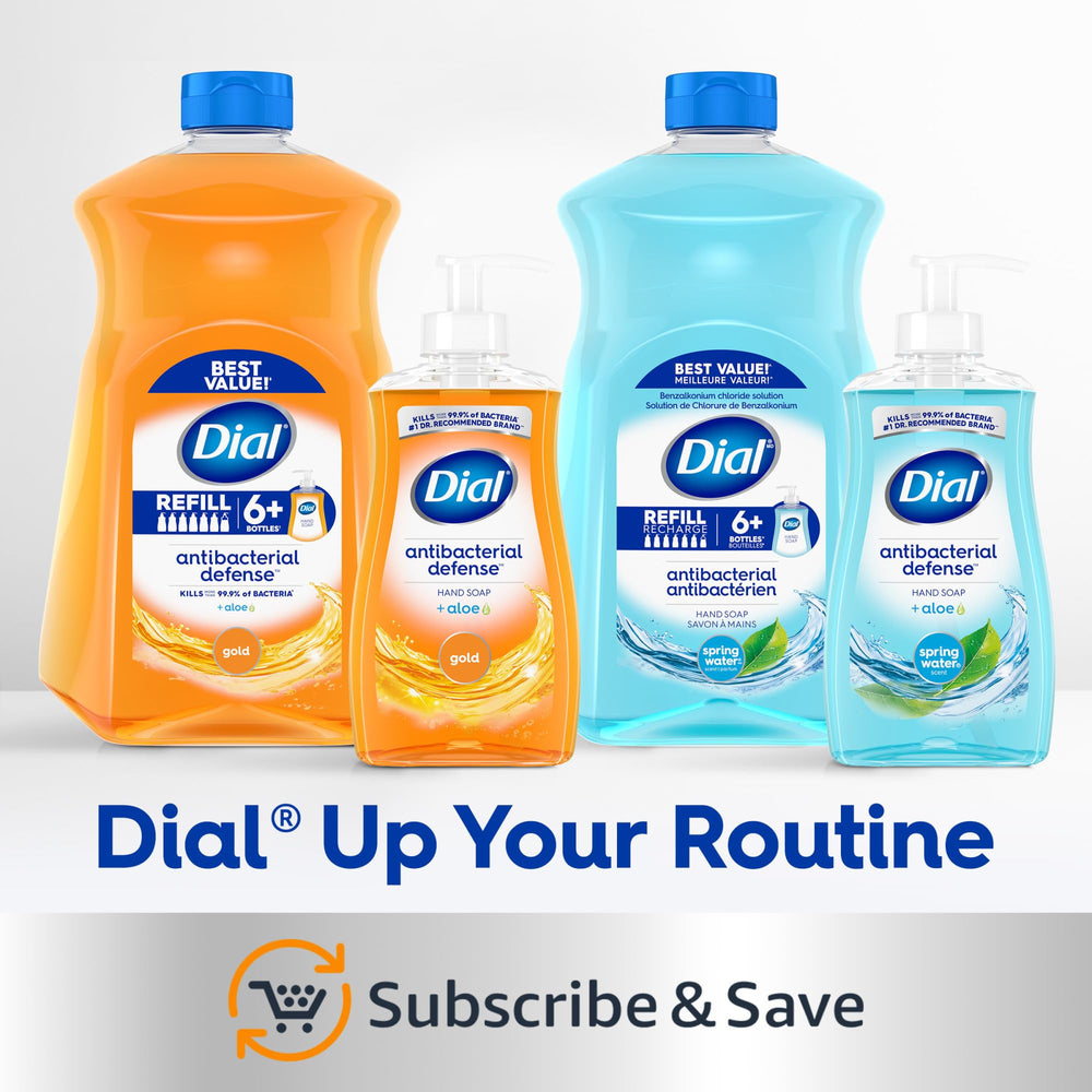 Dial recyclable bottle graphic emphasizes eco packaging