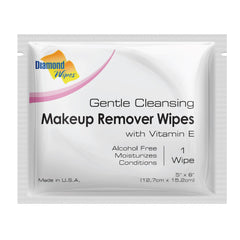 Diamond Wipes face cleansing wipes in a 50-pack case, travel skincare on-the-go.