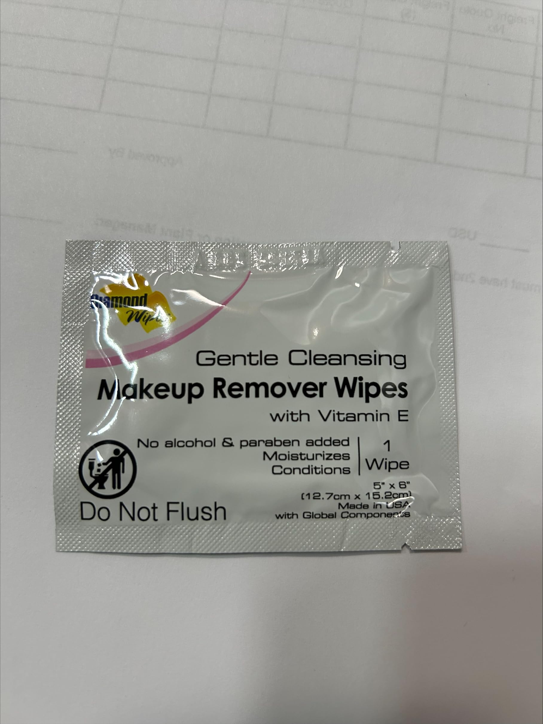 Diamond Wipes individually wrapped wipes in pocket-friendly packaging.
