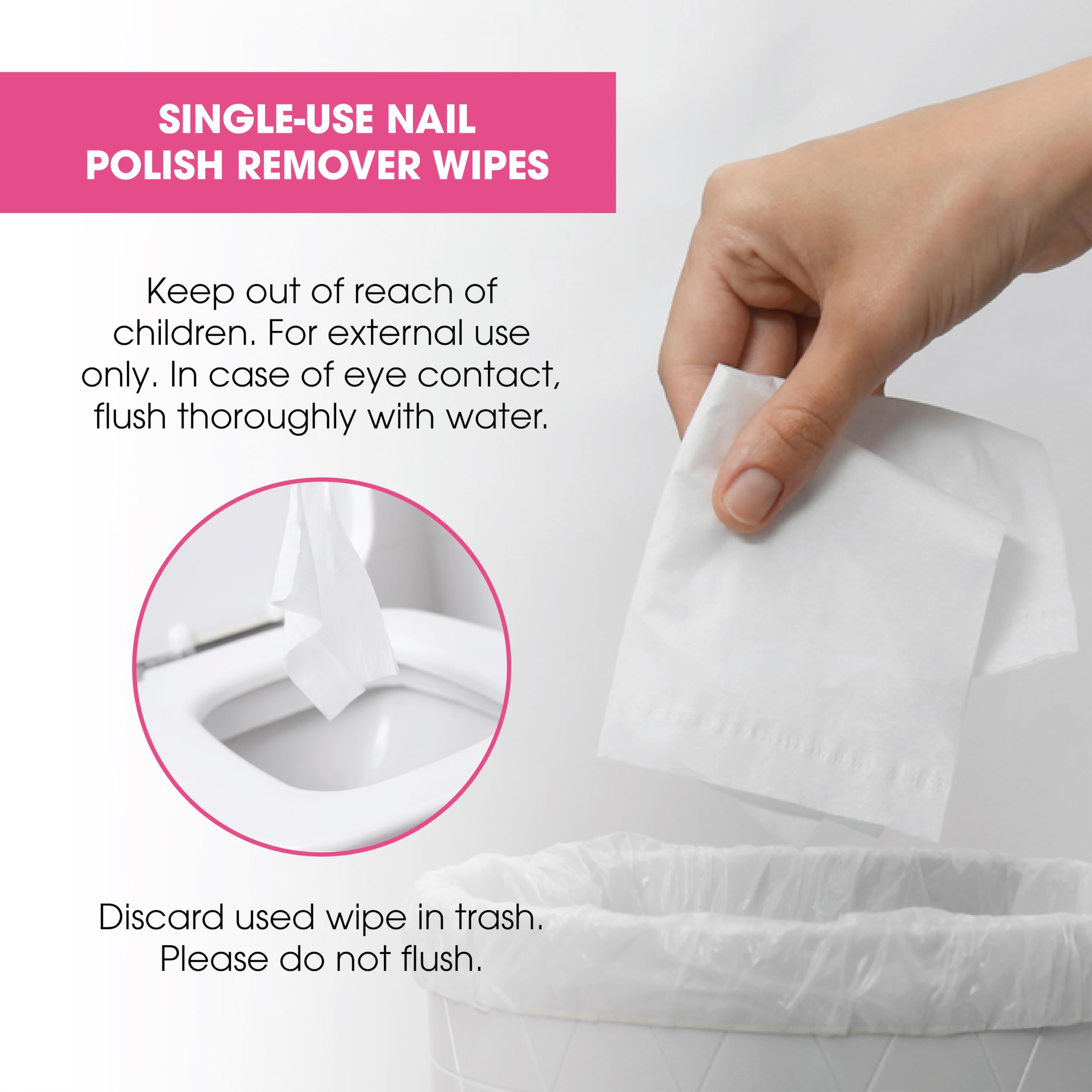 Diamond Wipes on-the-go design enables mess-free nail care anywhere.