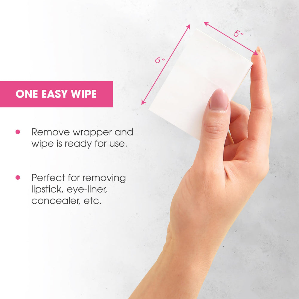 Diamond Wipes travel case with individually wrapped wipes for mess-free use.