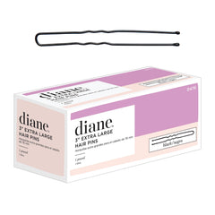 Diane hair pins 3-inch black bulk pack front view for updos and secure hold