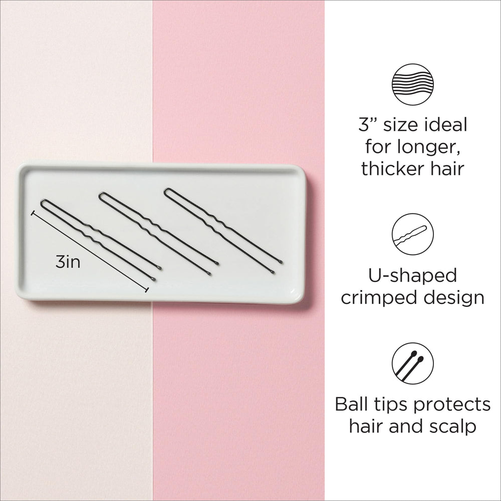 Diane hair pins ball tips closeup showing protective design for hair