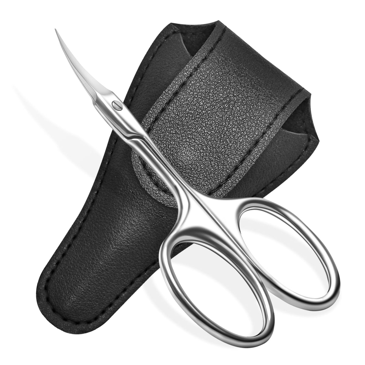 Diesisa curved cuticle scissors blade closeup highlighting ultra-fine precision for cuticle trimming.