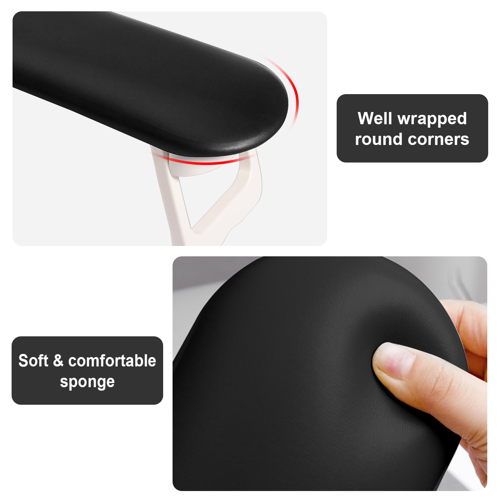 Diesisa Nail Arm Rest anti-slip pads keep it stable on desks.