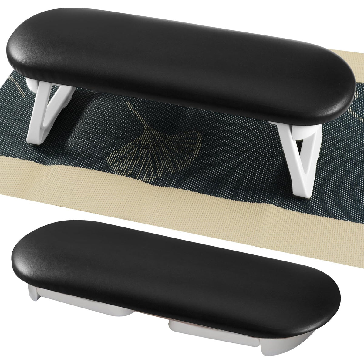 Diesisa Nail Arm Rest foldable PU leather provides plush manicure support.