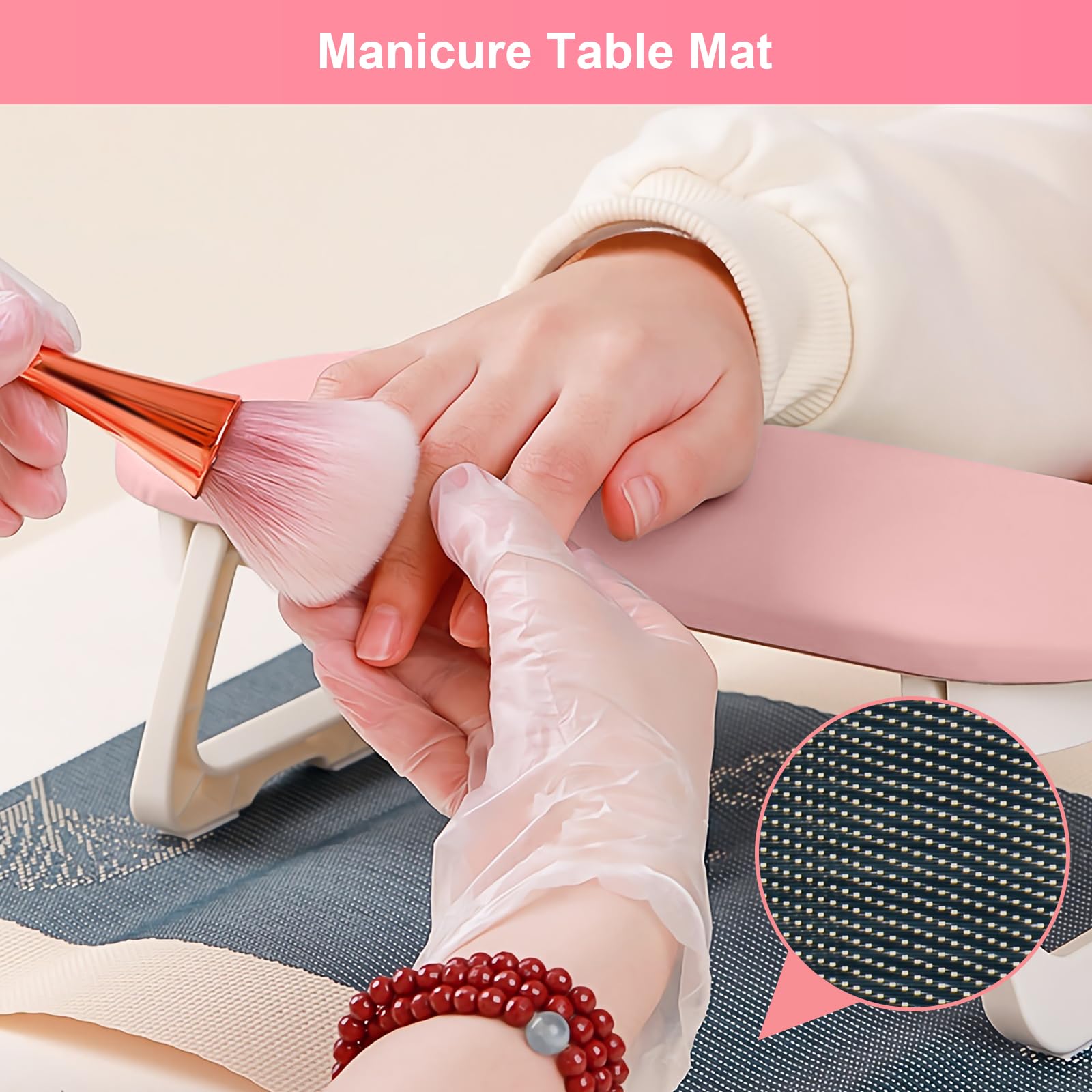 Diesisa arm rest anti-slip pads keep it stable during detailed nail art.