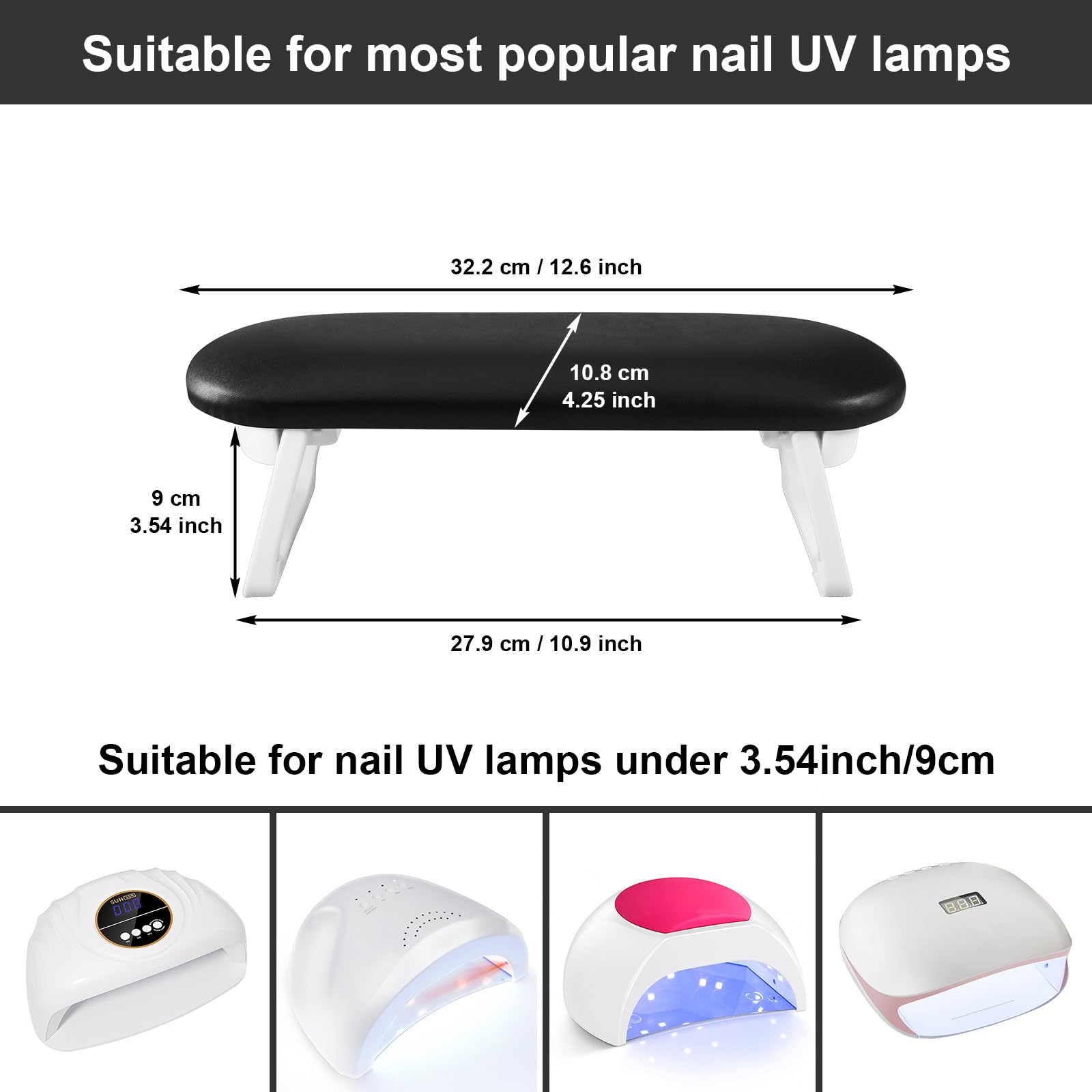 Diesisa Nail Arm Rest with PU leather surface feels premium and easy to wipe.