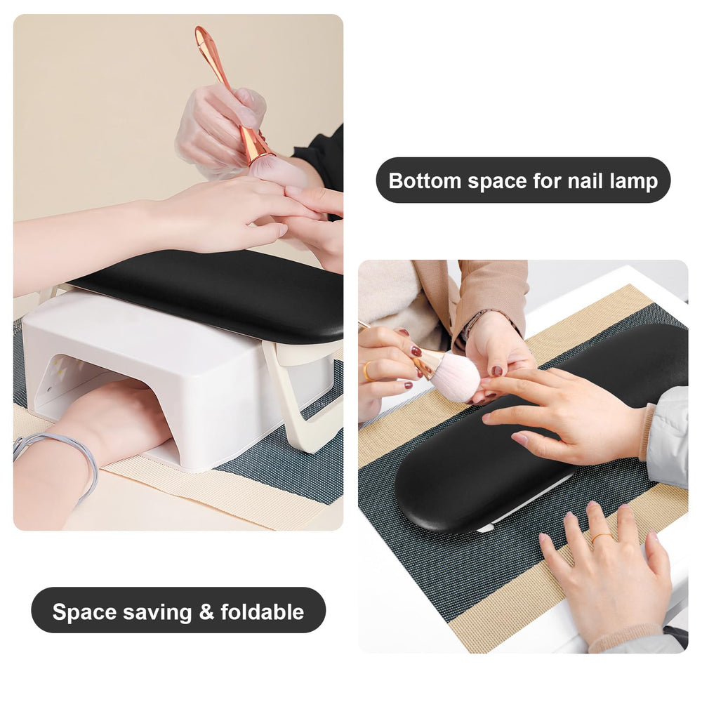 Diesisa Nail Arm Rest includes a soft mat for clean, professional work surfaces.