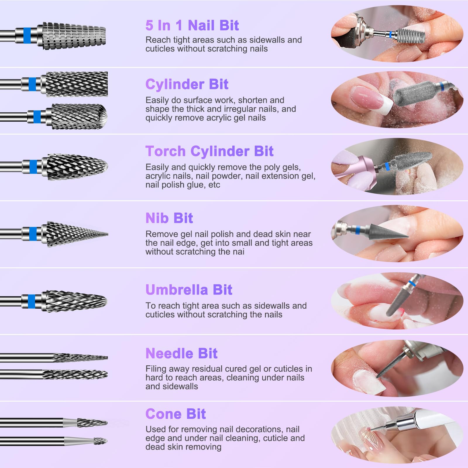 Diesisa brush included for quick gel dust removal after filing
