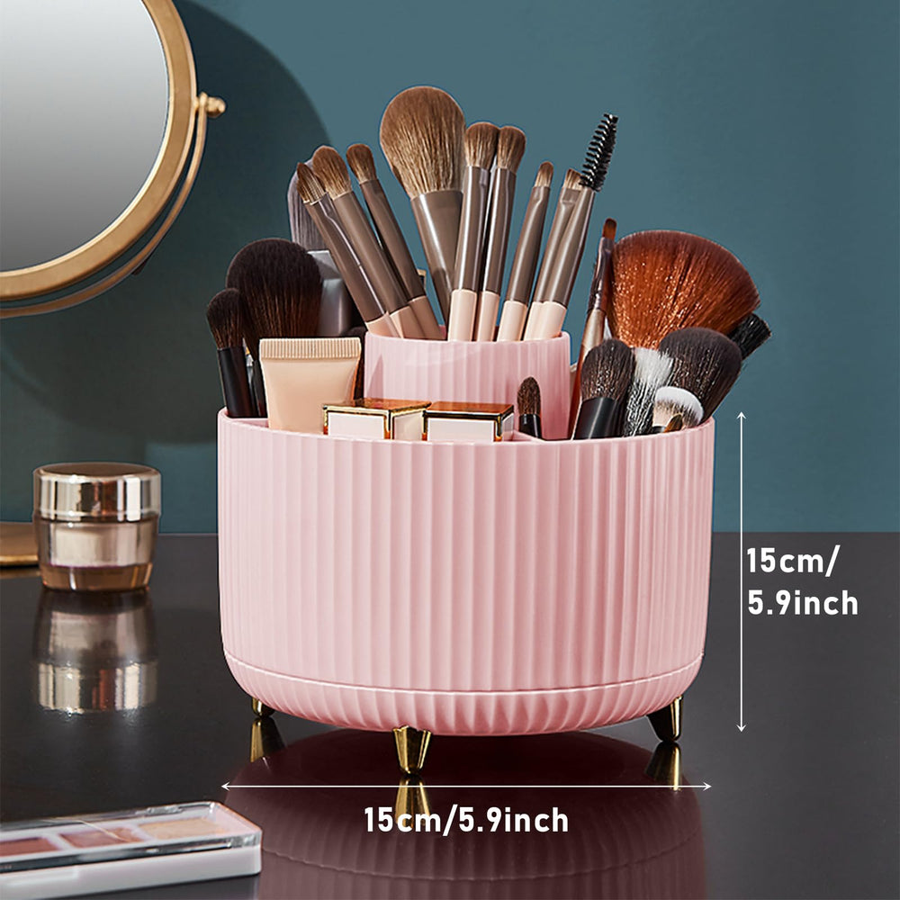 Diesisa space-saving design keeps cosmetics organized on small vanities.