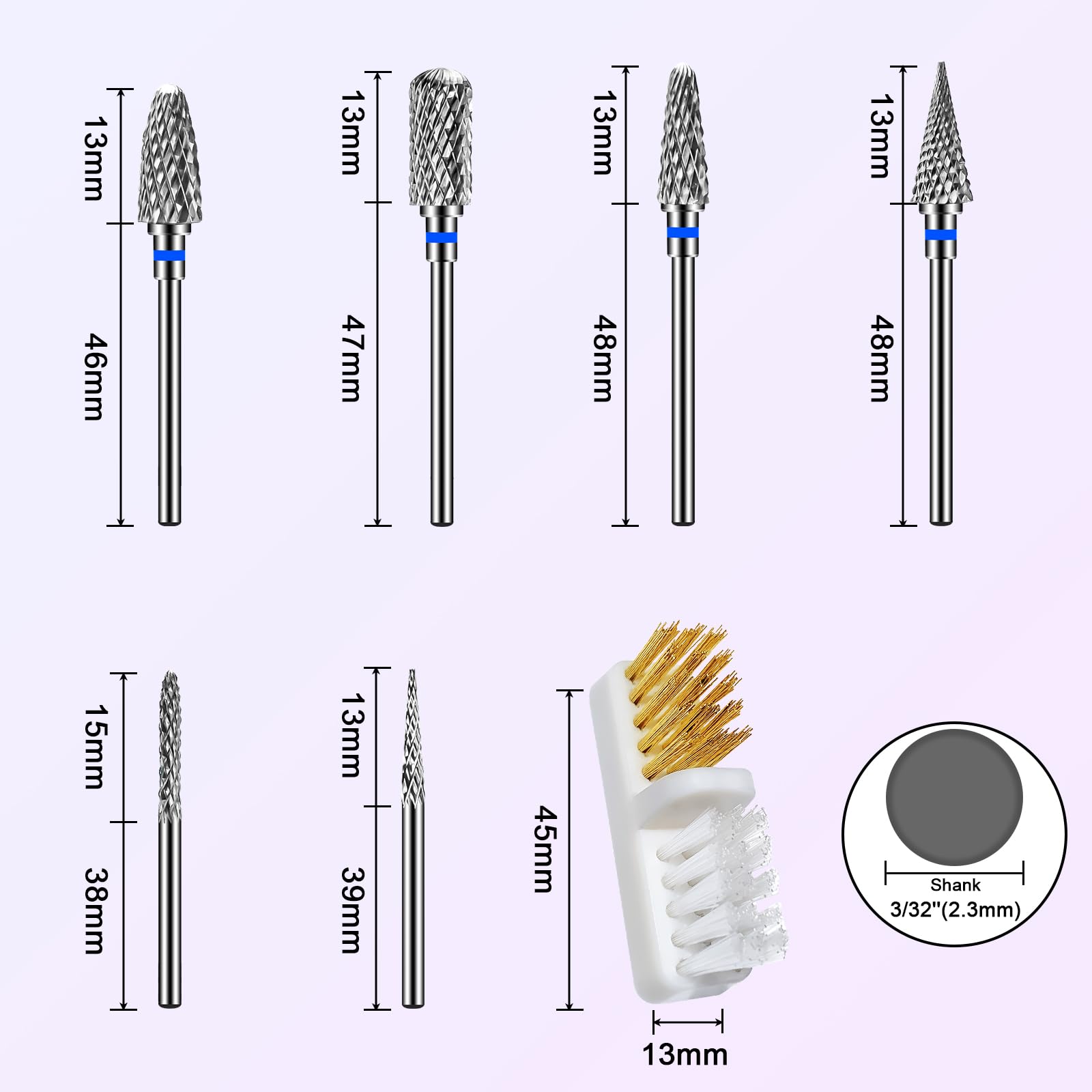 Diesisa universal 3/32-inch bits fit most machines for beginners and pros.