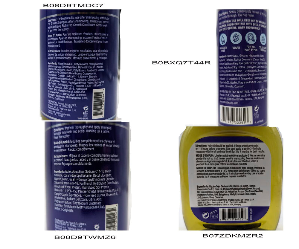 Difeel Biotin Pro-Growth before-after photo suggests potential improvements.