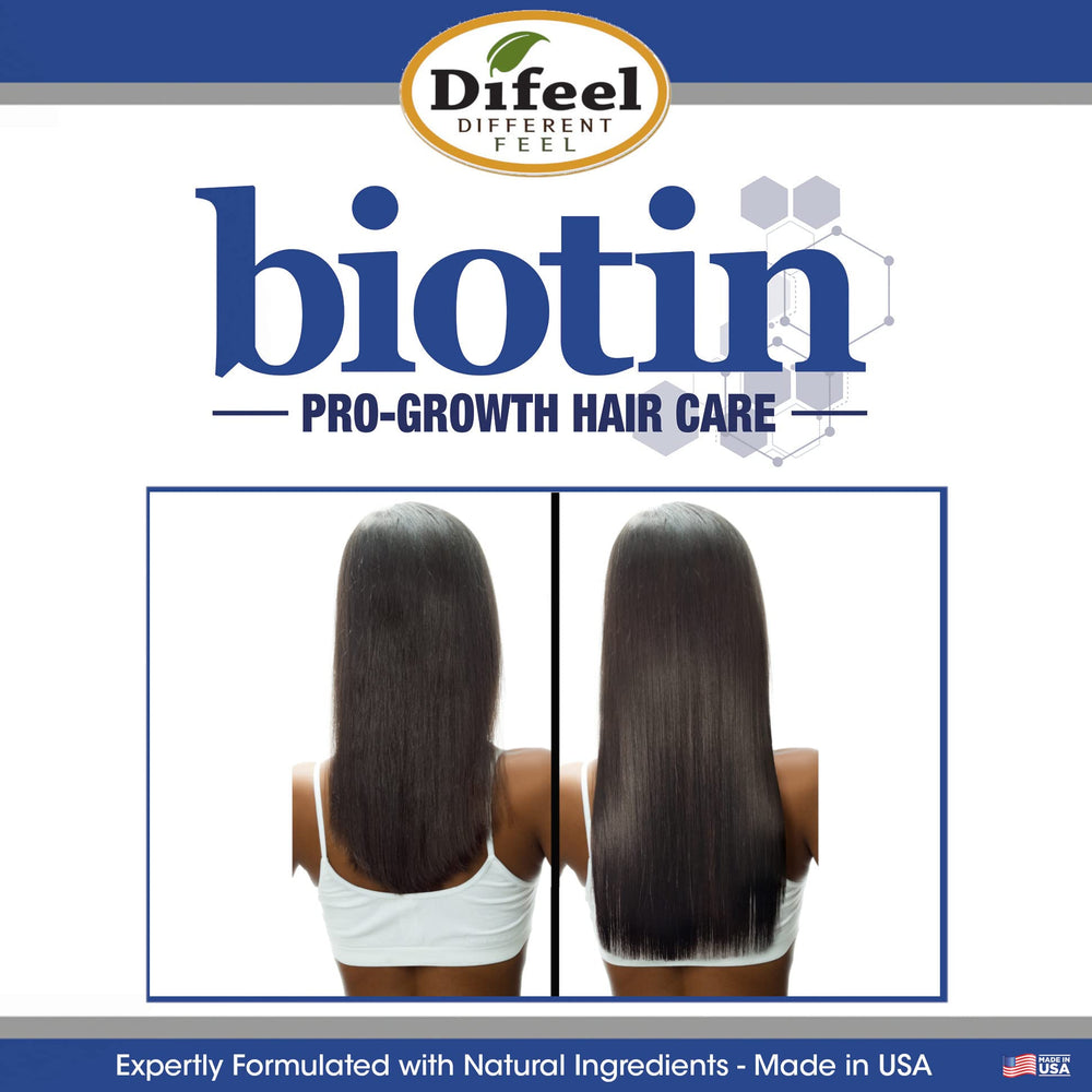 Difeel Pro-Growth Biotin Shampoo lather closeup captures cleansing for fuller-looking hair.