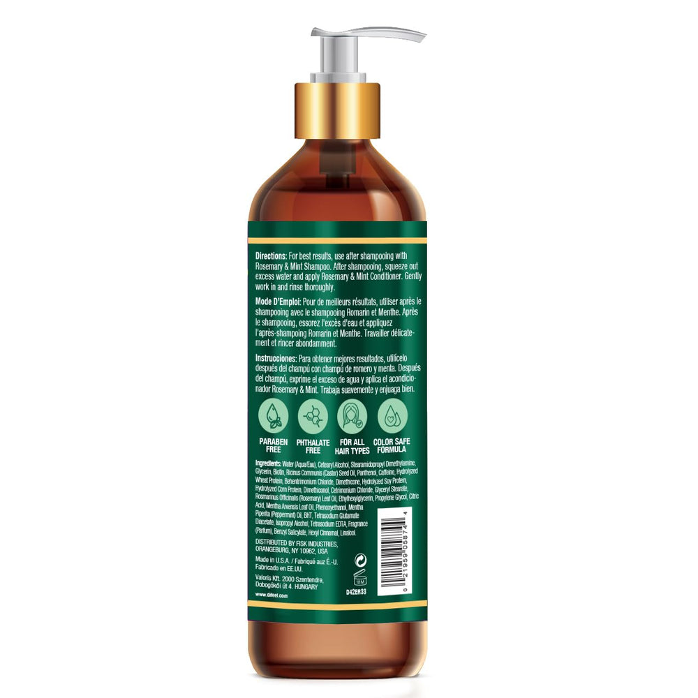 Difeel rosemary-mint conditioner packaging reveals a large 33.8 oz size