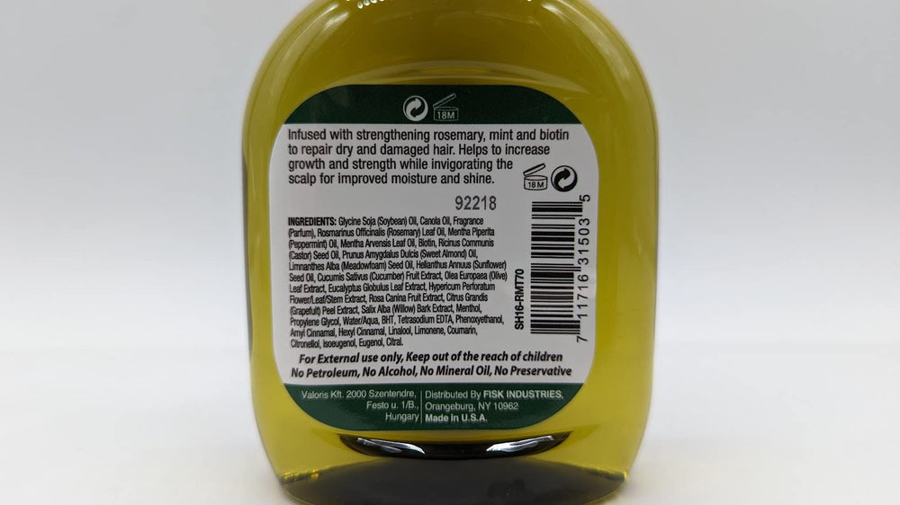 Difeel rosemary-mint hair oil value-pack on shelf highlights savings.