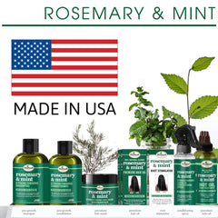 Difeel rosemary-mint oil label close-up highlighting key ingredients and benefits