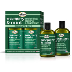 Difeel Rosemary Mint Shampoo bottle with refreshing scent supports scalp nourishment.